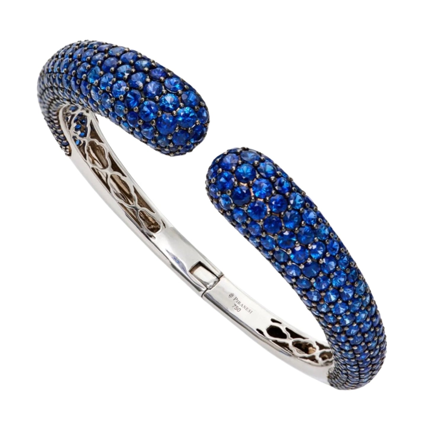 Piranesi - Blue Sapphire Domed Cuff Bracelet