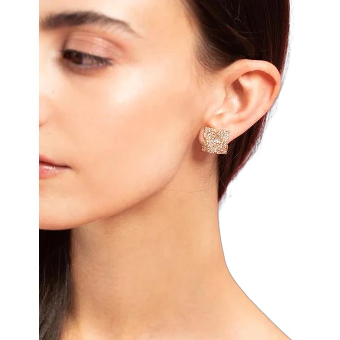 Piranesi - Pavé Diamond Fiore Flower Earrings