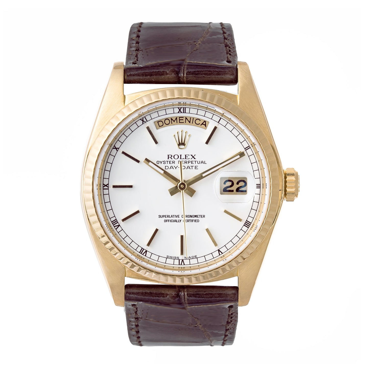 Rolex - Day - Date 36 Yellow Gold White Dial (18038)