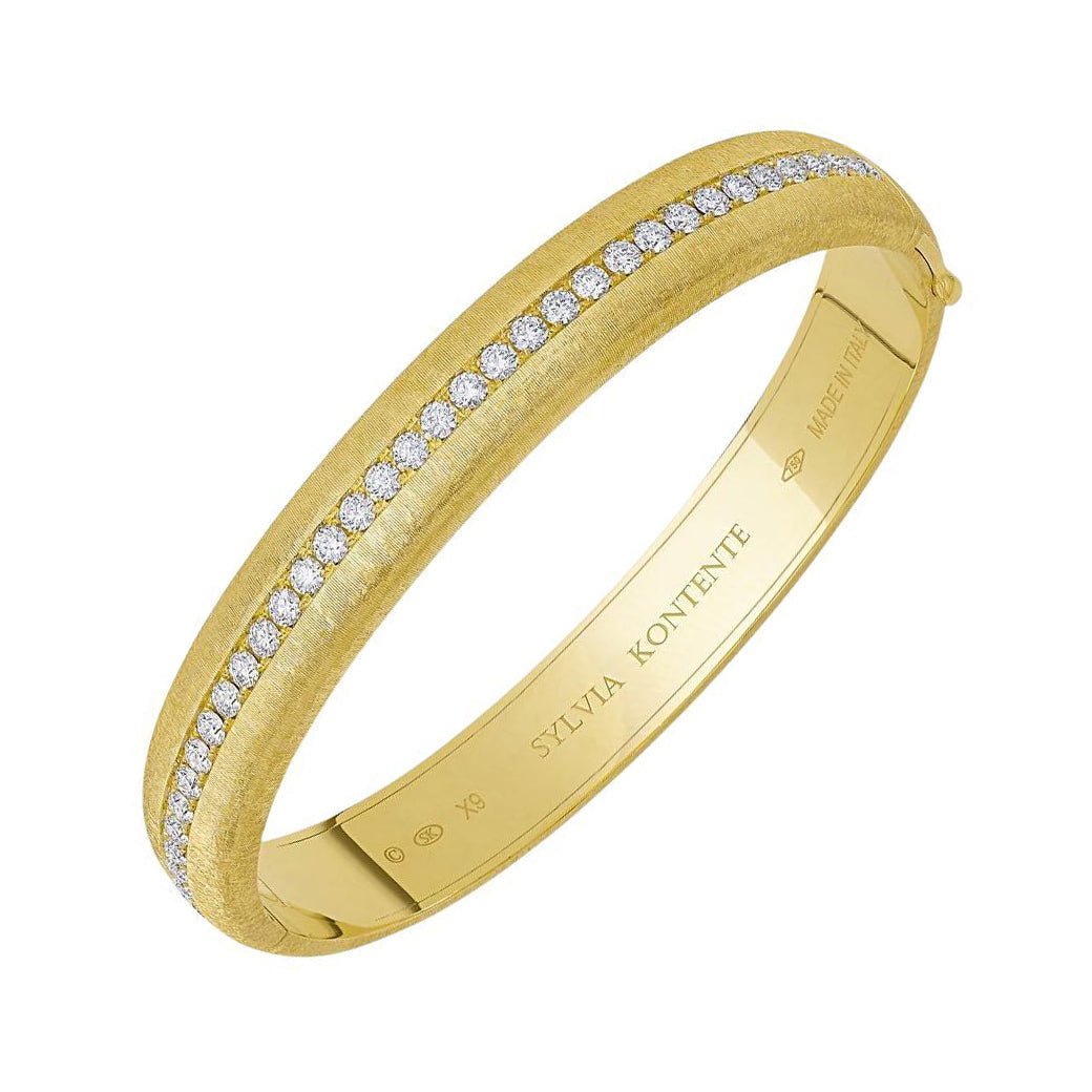 Sylvia Kontente - 18k Yellow Gold Diamond Bangle Bracelet