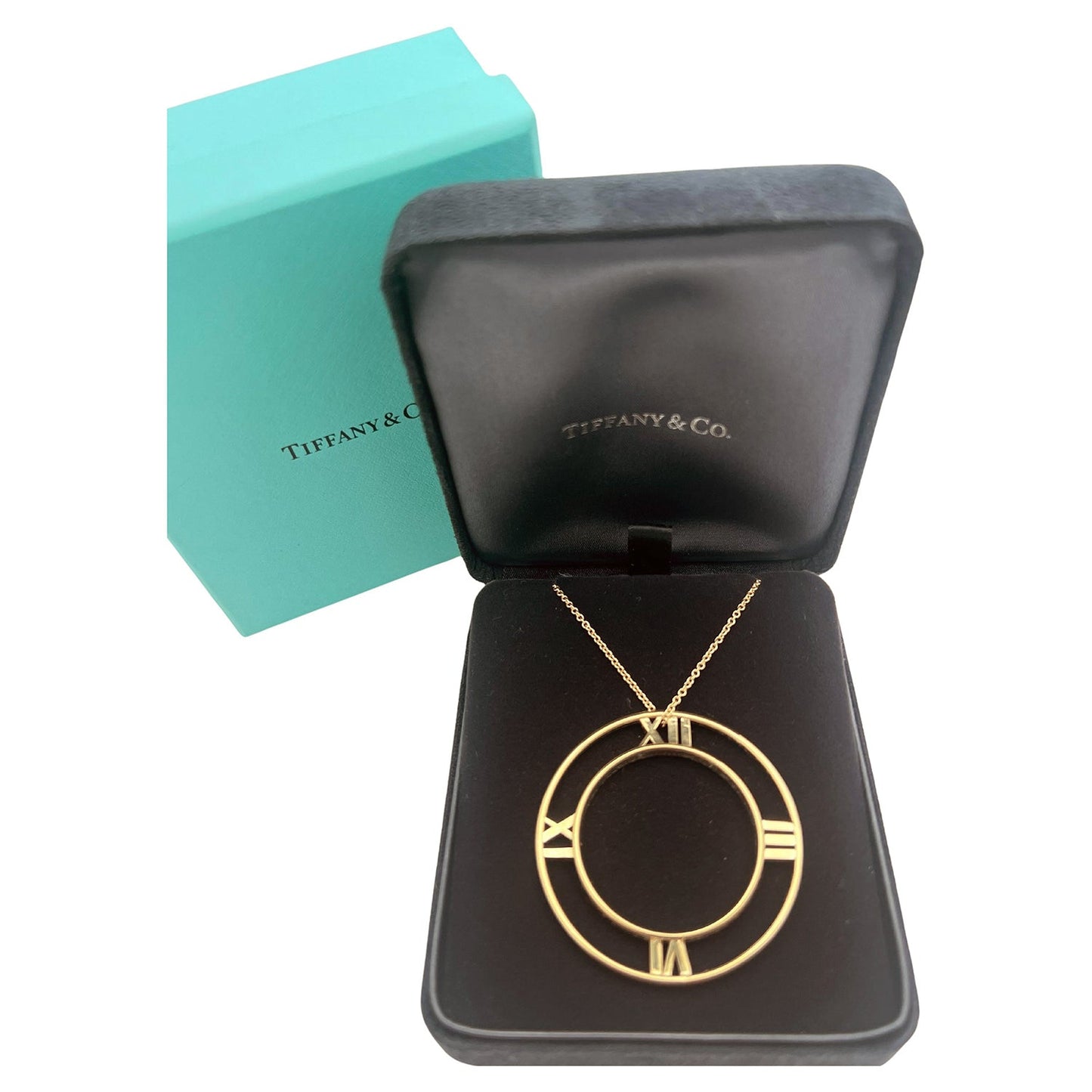 Tiffany & Co - 18k Yellow Gold Large Atlas Pendant Necklace