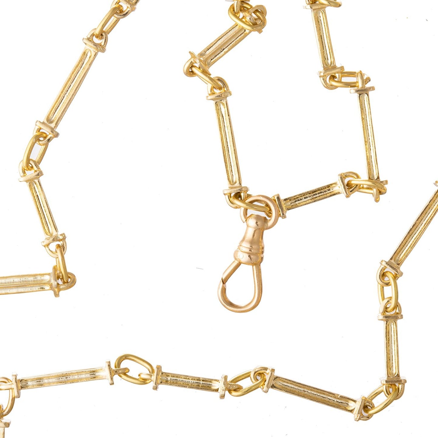 Tiffany & Co - Antique Gold Column Link Long Chain Necklace