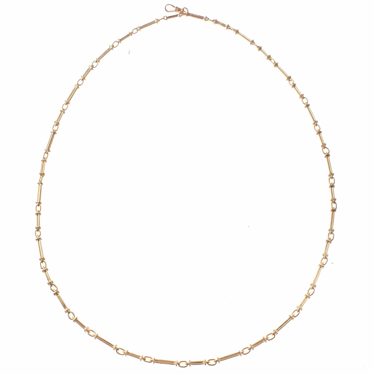 Tiffany & Co - Antique Gold Column Link Long Chain Necklace