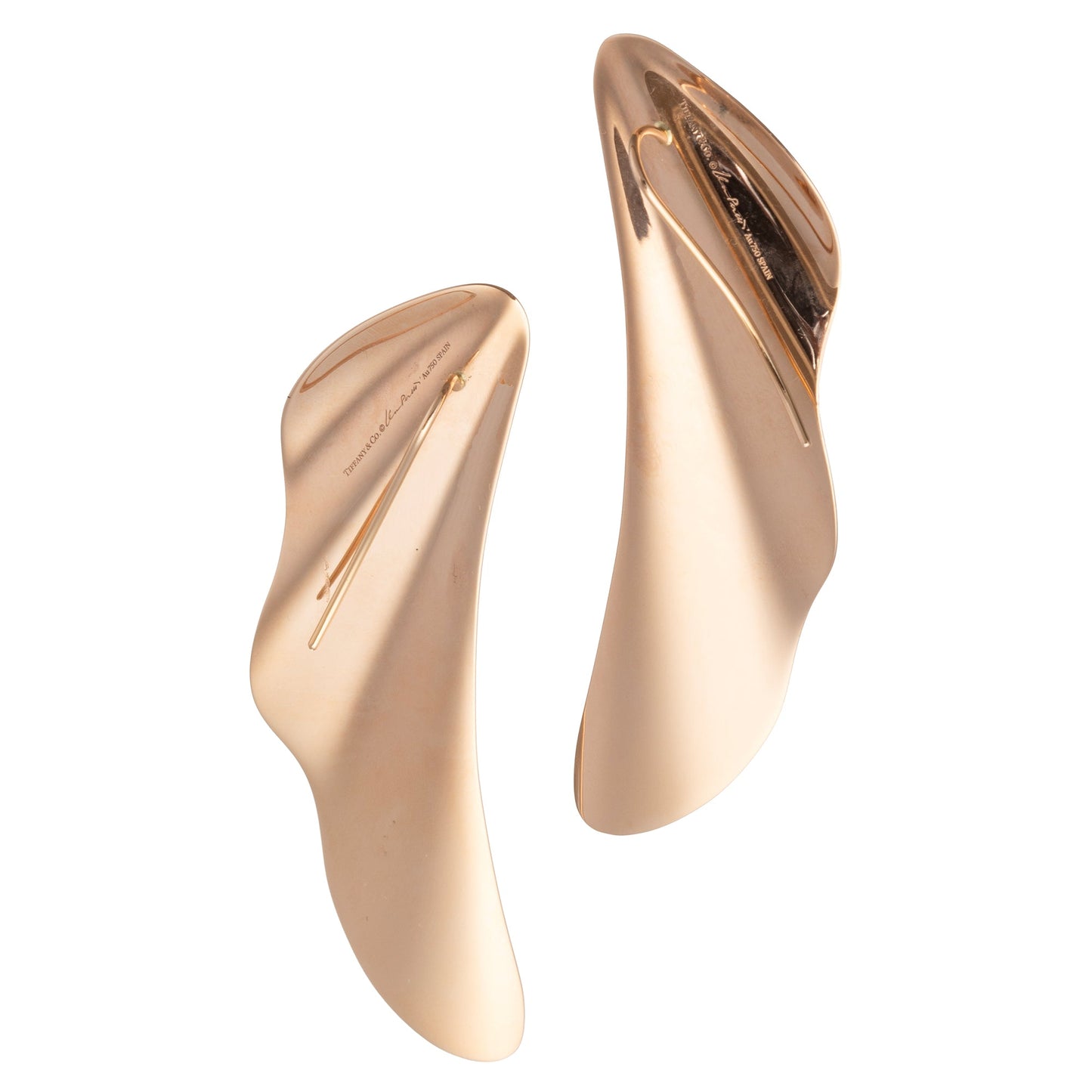 Tiffany & Co - Elsa Peretti 18k Rose Gold Medium High Tide Earrings