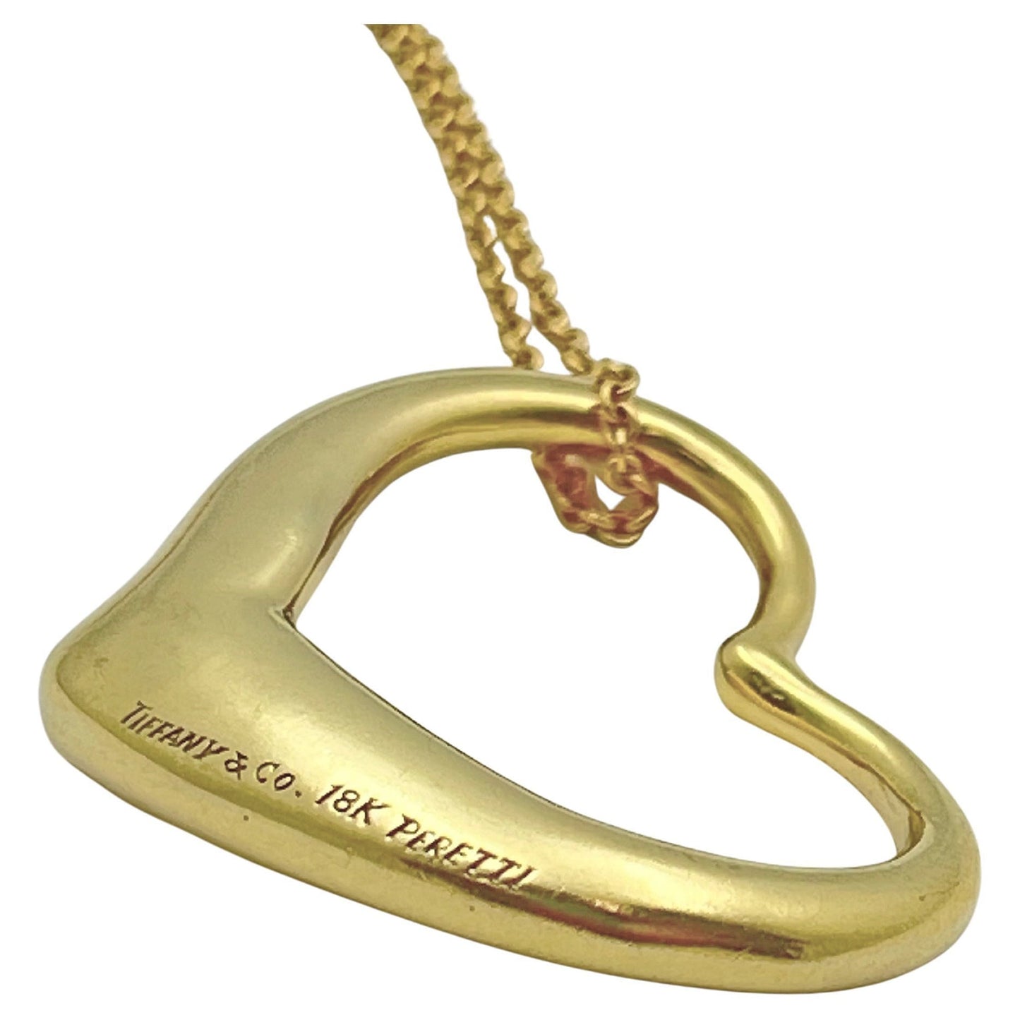 Tiffany & Co - Elsa Peretti 18k Yellow Gold Open Heart Pendant