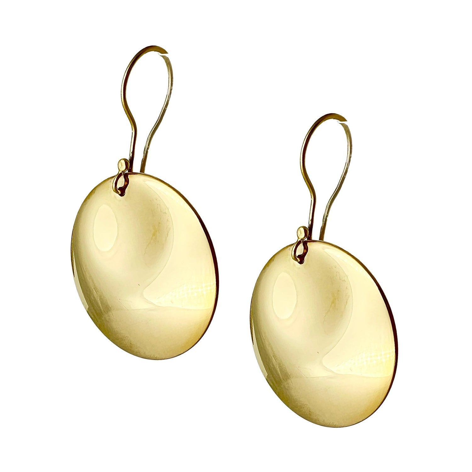 Tiffany Elsa Peretti Gold Round Disc Drop Earrings – Greenleaf
