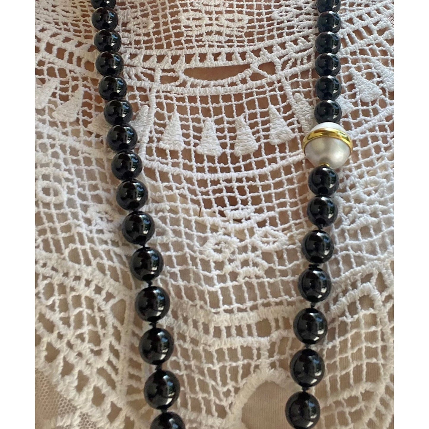 Tiffany & Co - Paloma Picasso Black Onyx South Sea Pearl Long Necklace