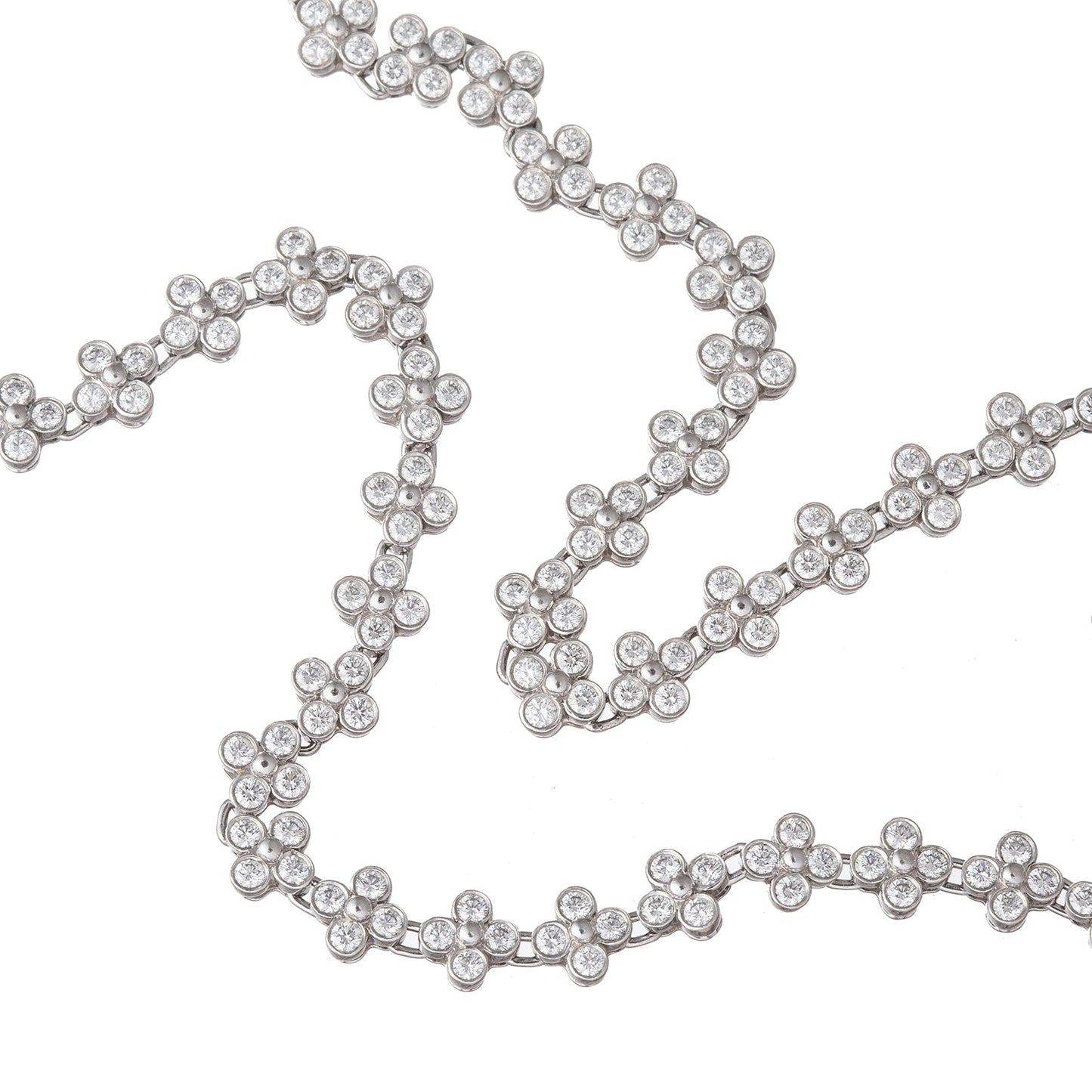 Tiffany & Co - Platinum Diamond Flower Lace Necklace