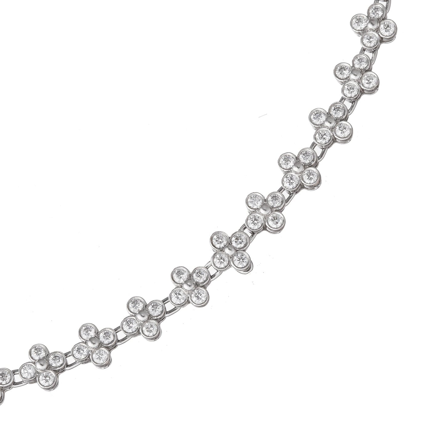 Tiffany & Co - Platinum Diamond Flower Lace Necklace