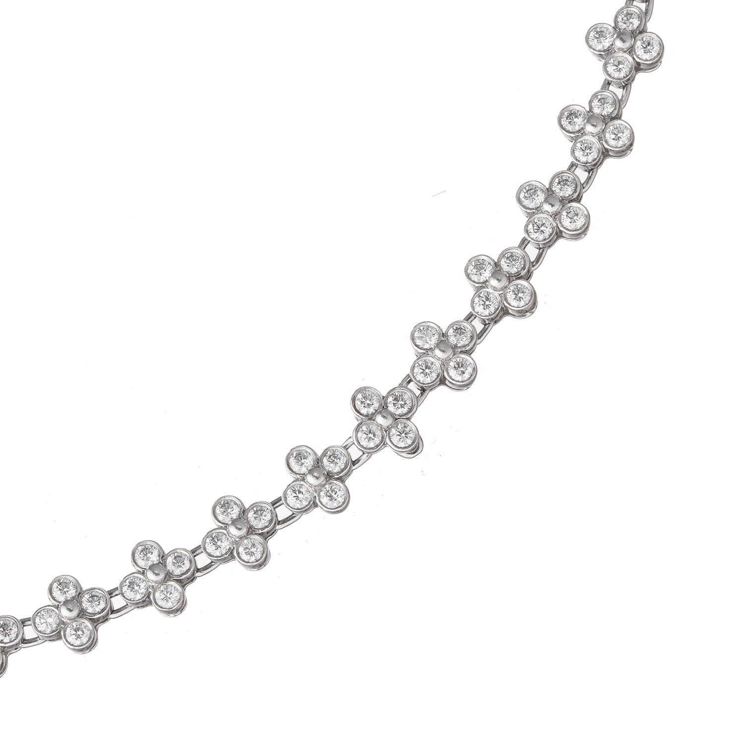 Tiffany & Co - Platinum Diamond Flower Lace Necklace