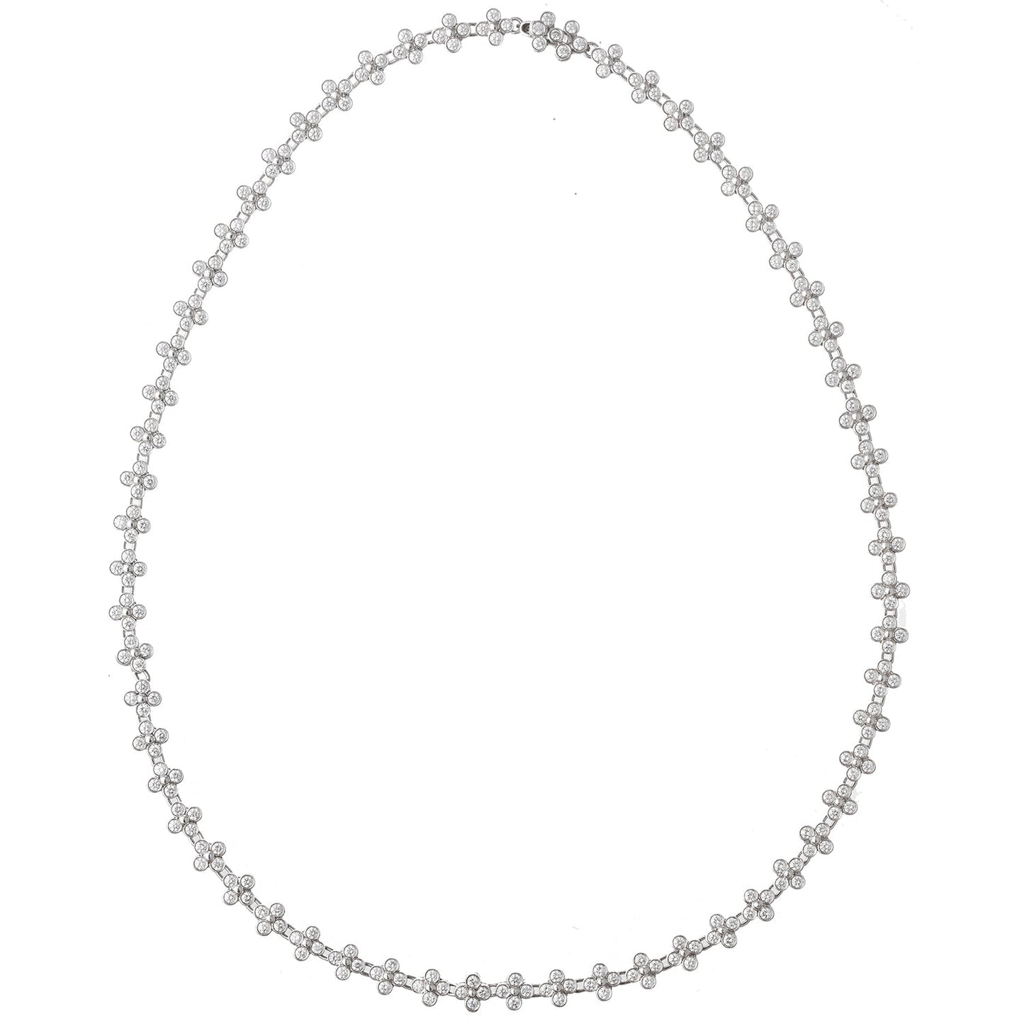 Tiffany & Co - Platinum Diamond Flower Lace Necklace