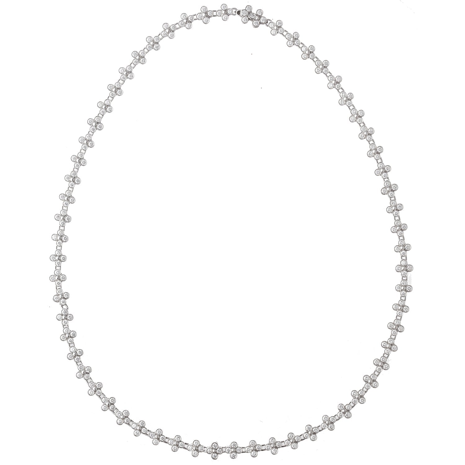 Tiffany & Co - Platinum Diamond Flower Lace Necklace