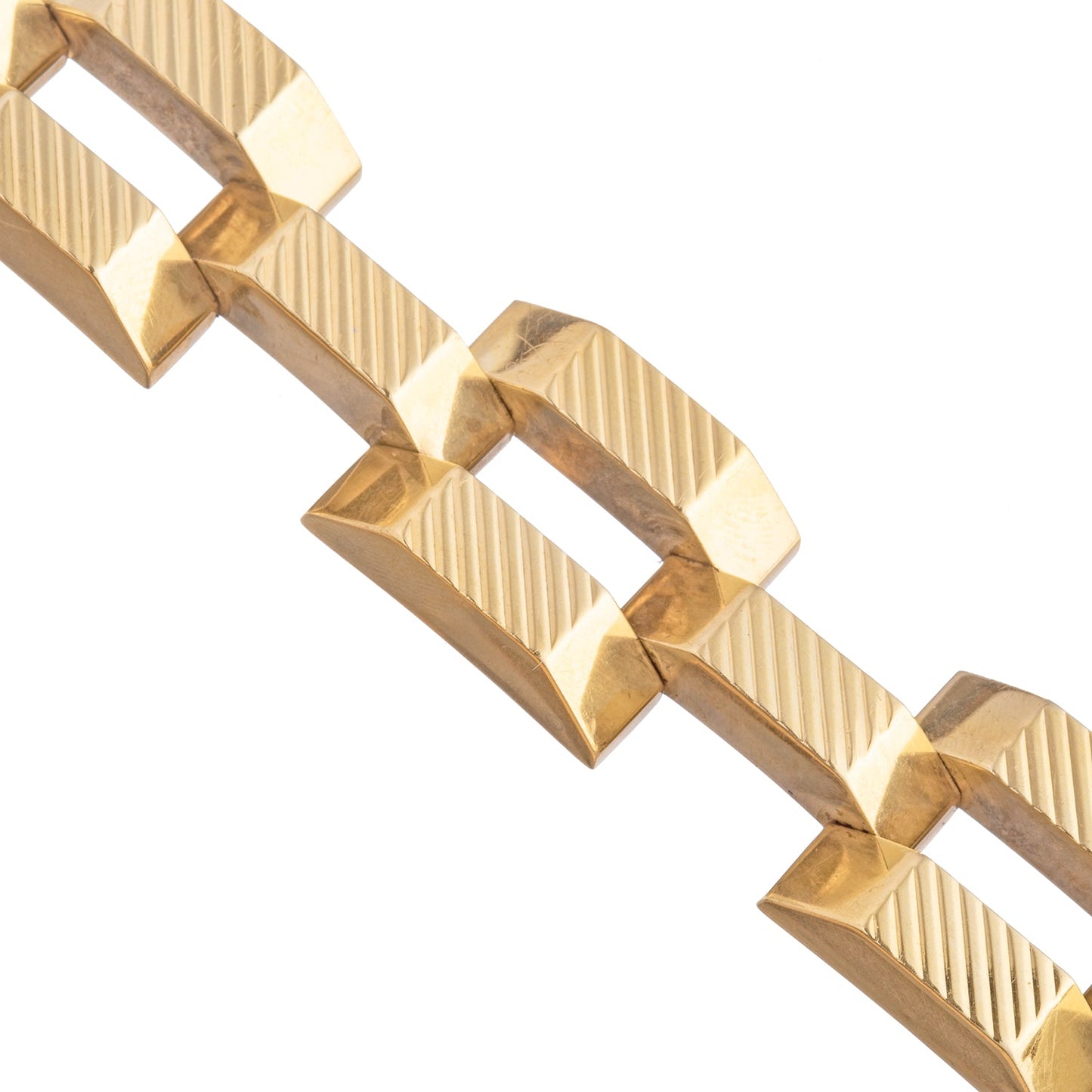 Tiffany & Co - Retro Yellow Gold Tank Link Bracelet