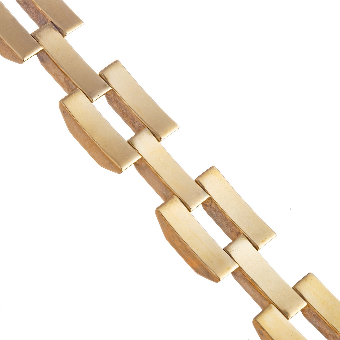 Tiffany & Co - Retro Yellow Gold Tank Link Bracelet