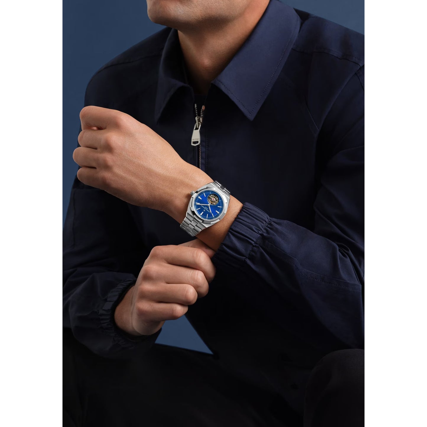 Overseas Tourbillon Blue Dial Titanium Watch (6000V/210T-H032)