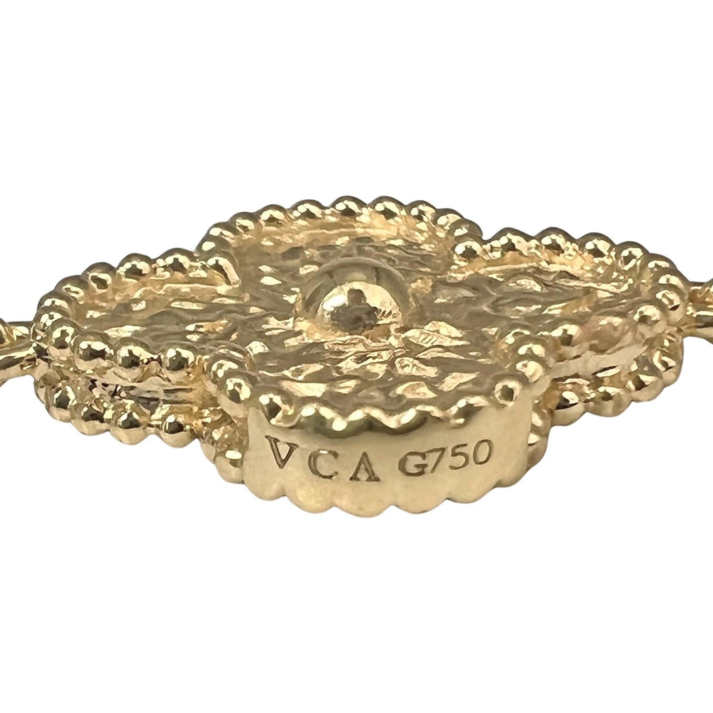 Van Cleef & Arpels - 18k Gold Malachite Alternating Vintage Alhambra Necklace