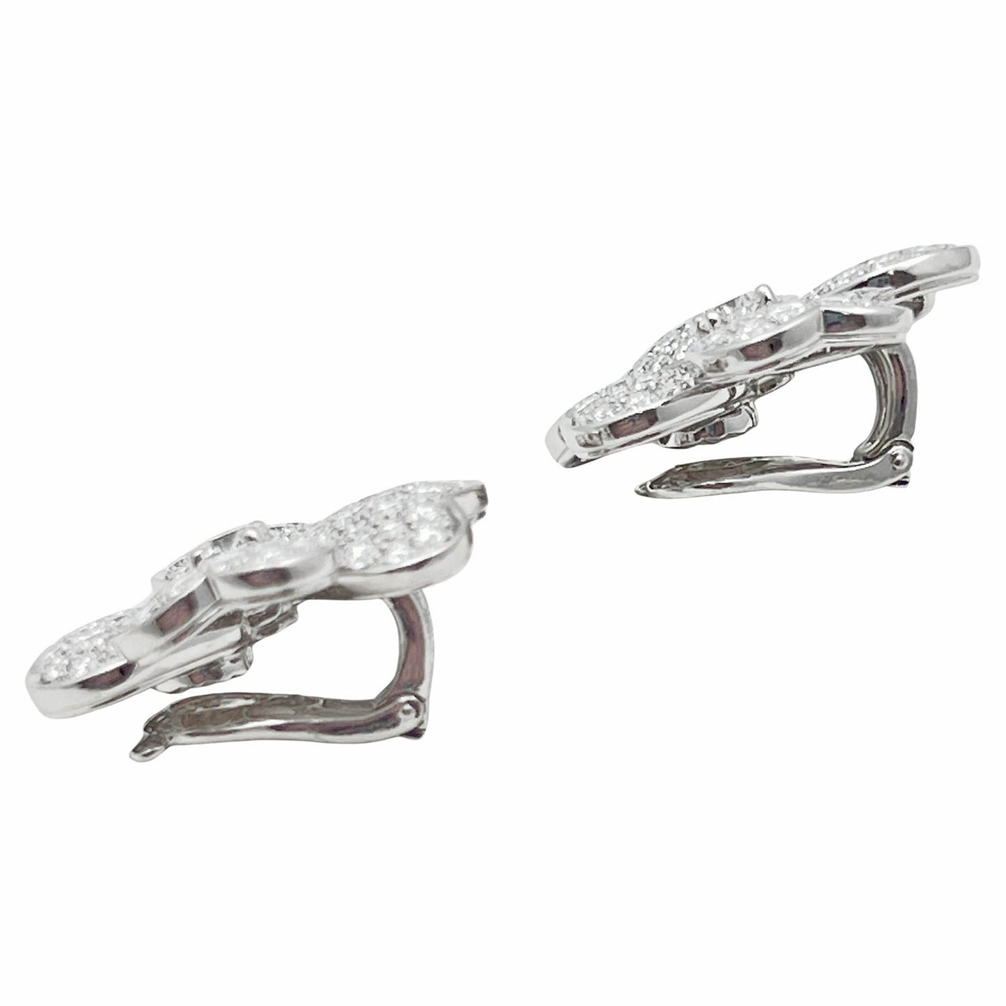 Van Cleef & Arpels - 18k White Gold Diamond Large Cosmos Earrings