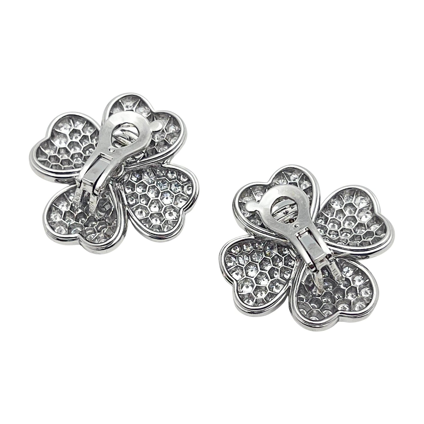 Van Cleef & Arpels - 18k White Gold Diamond Large Cosmos Earrings