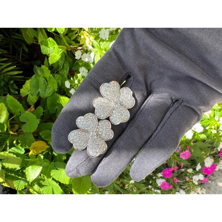 Van Cleef & Arpels - 18k White Gold Diamond Large Cosmos Earrings