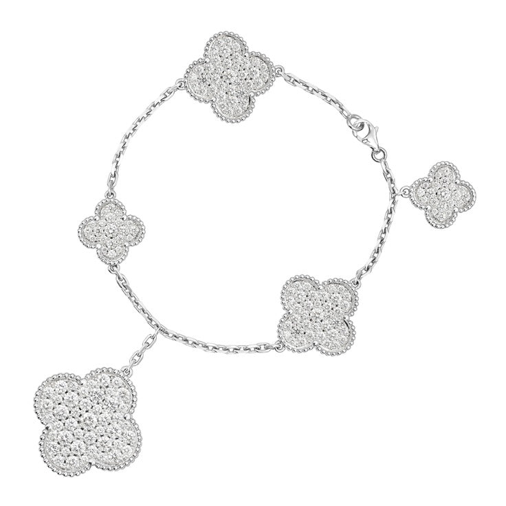 Van Cleef & Arpels - 18k White Gold Diamond Magic Alhambra Bracelet