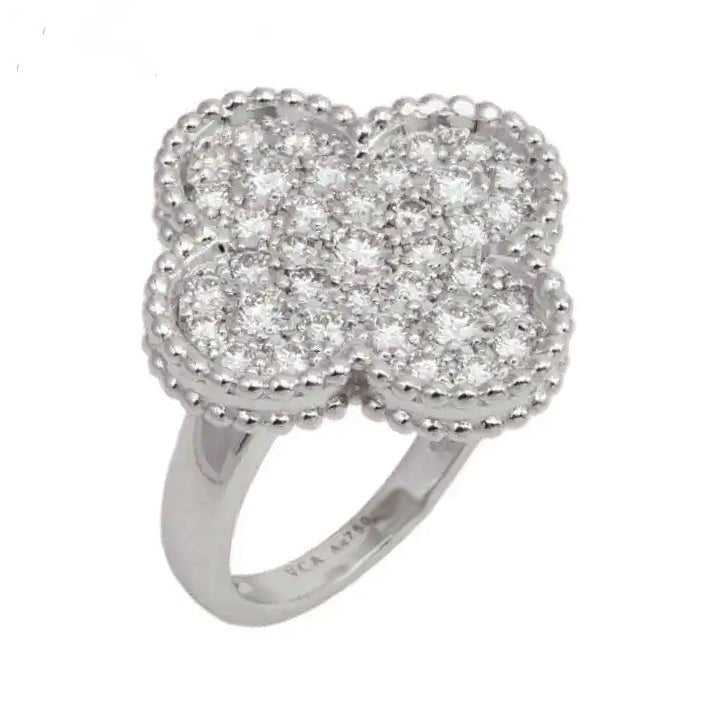 Van Cleef & Arpels - 18k White Gold Diamond Magic Alhambra Ring