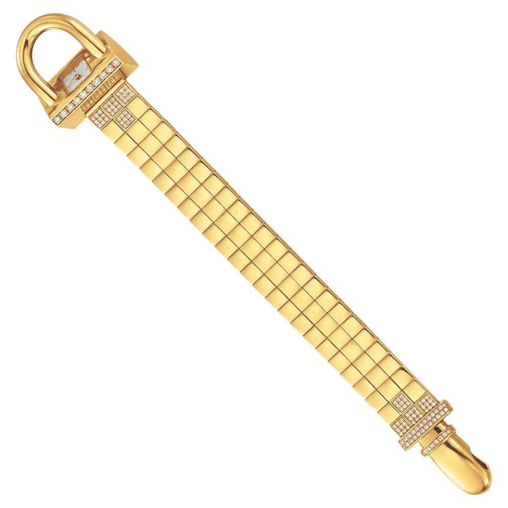 Van Cleef & Arpels - 18k Yellow Gold Diamond Cadenas Wristwatch