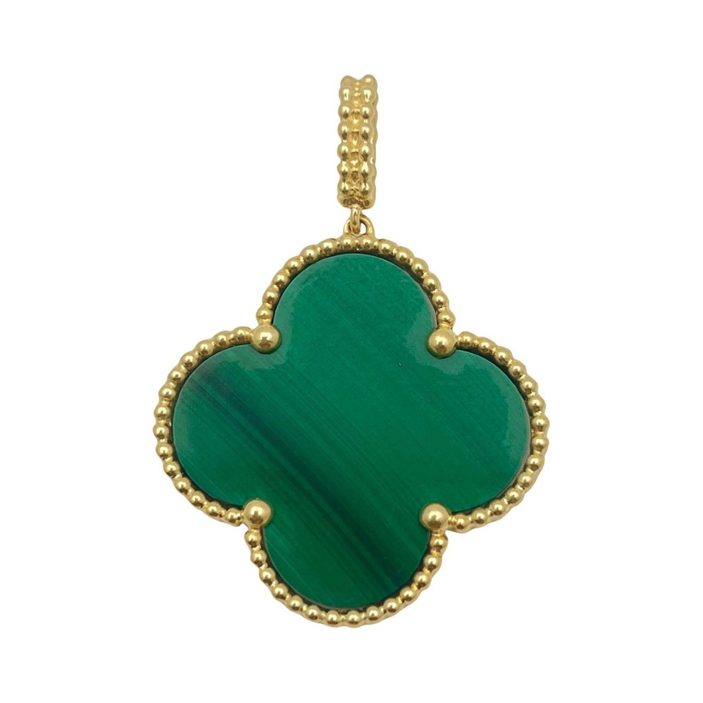 Van Cleef & Arpels - 18k Yellow Gold Malachite Magic Alhambra Pendant