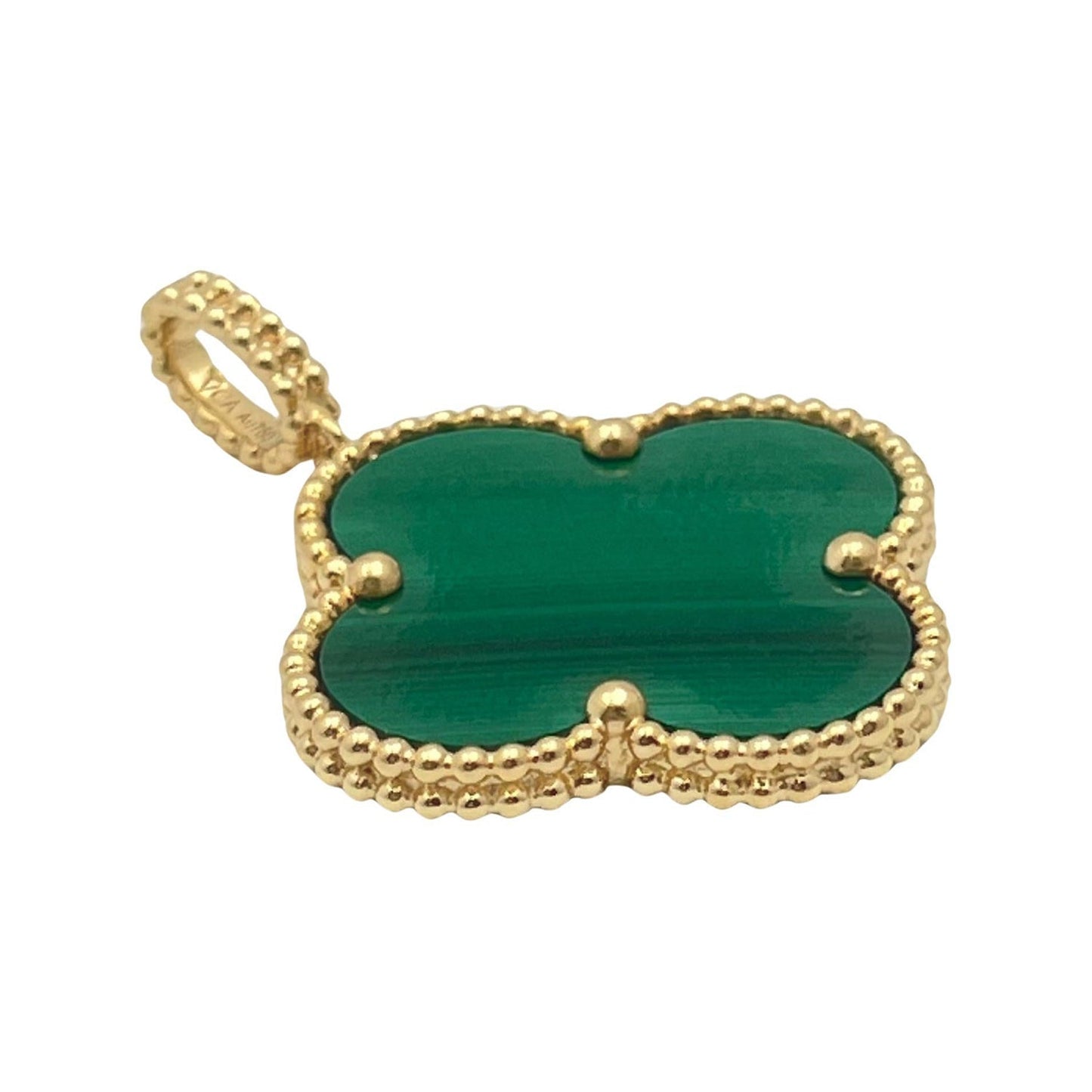 Van Cleef & Arpels - 18k Yellow Gold Malachite Magic Alhambra Pendant