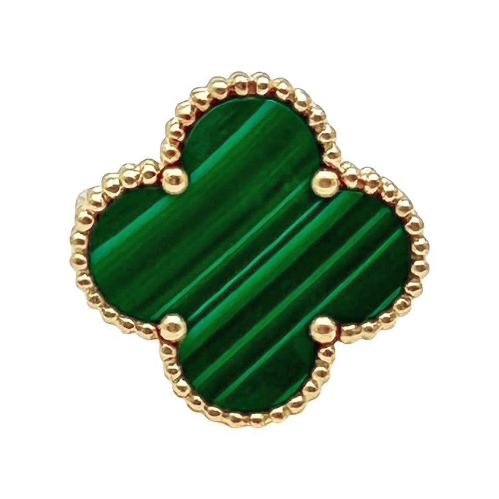 Van Cleef & Arpels - 18k Yellow Gold Malachite Magic Alhambra Ring