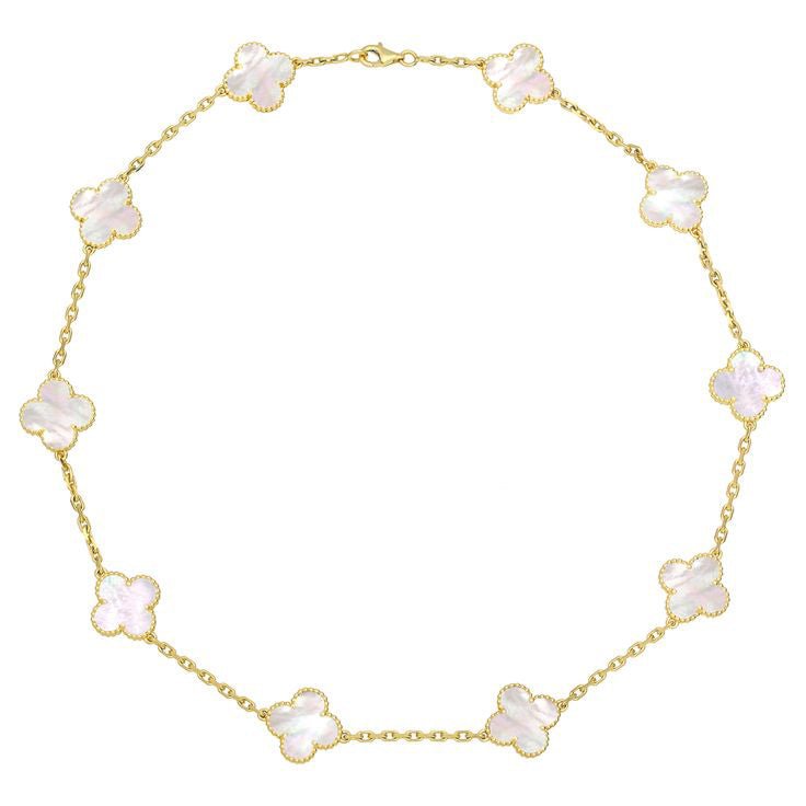 Van Cleef Arpels Yellow Gold Mother-of-Pearl Vintage Alhambra