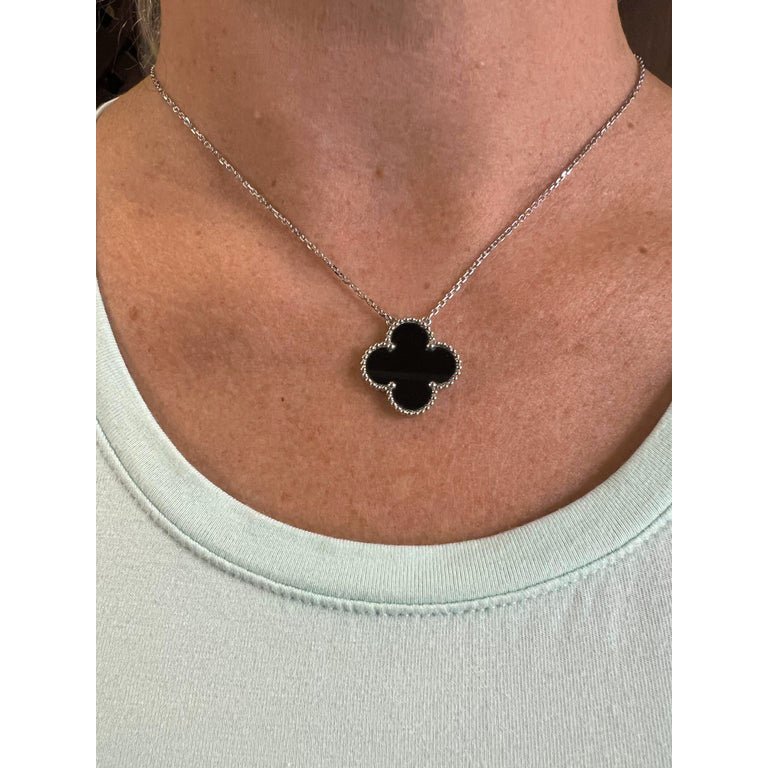 Van Cleef & Arpels - Black Onyx Fifth Avenue Magic Alhambra Pendant