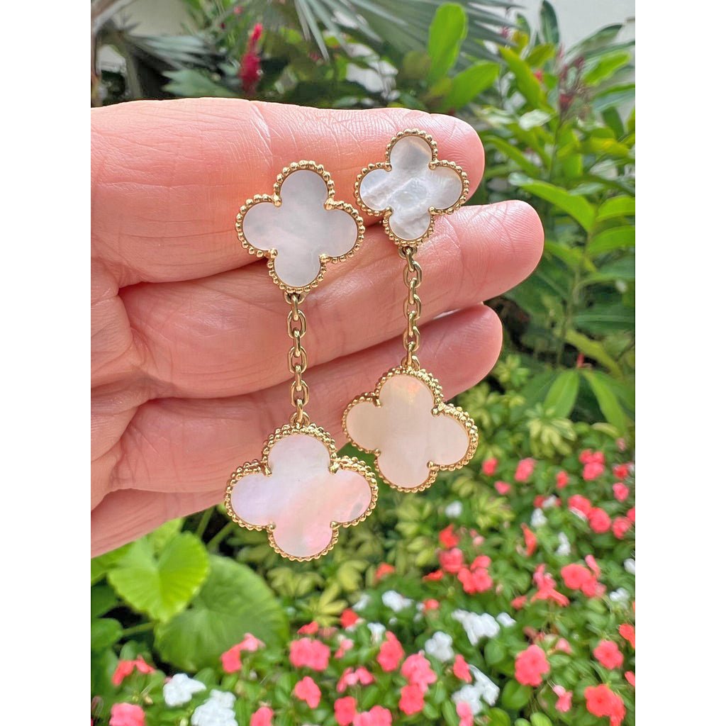 Van Cleef & Arpels - Mother-of-Pearl Magic Alhambra Drop Earrings