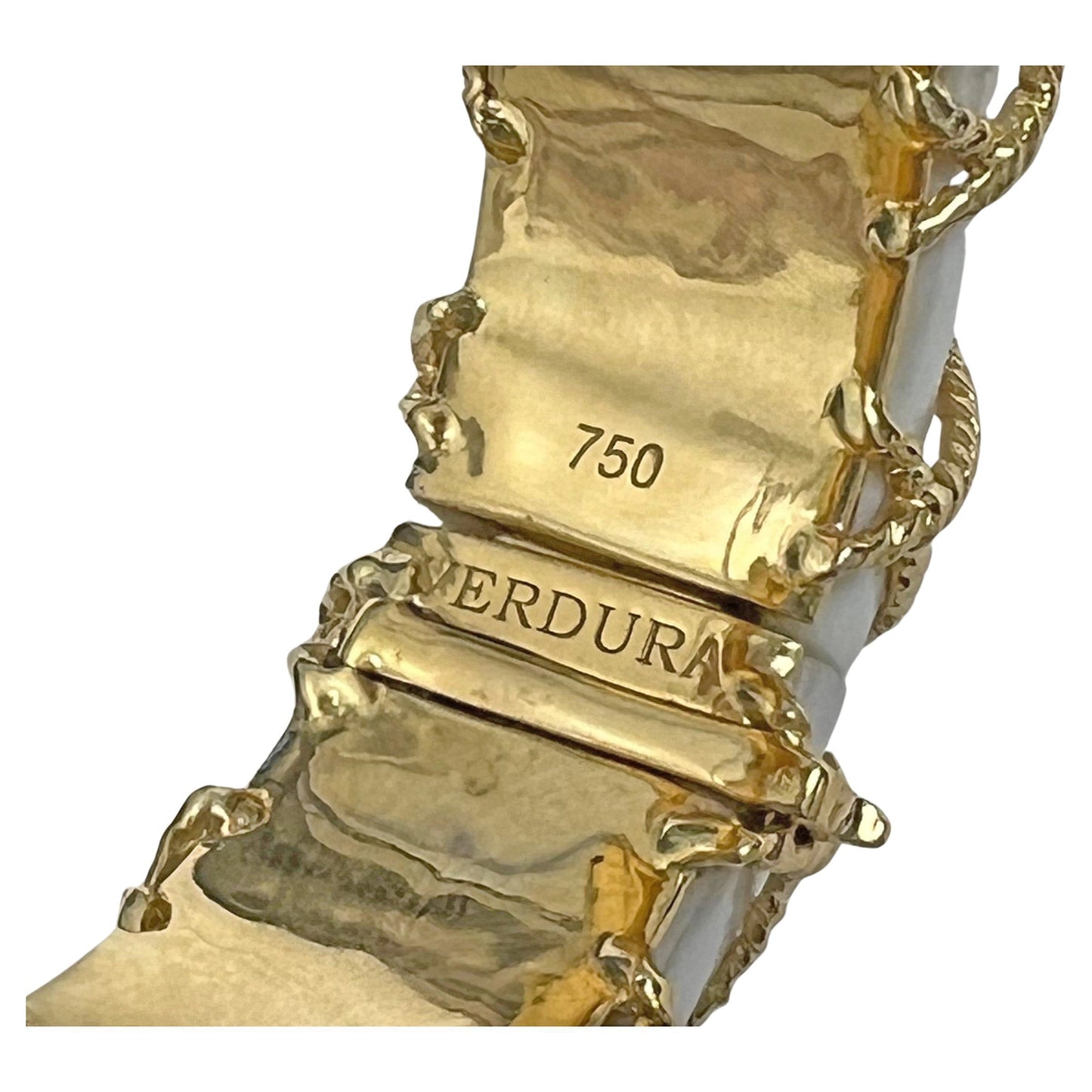 Verdura - Estate 18k Yellow Gold Cocholong Rope Net Bangle