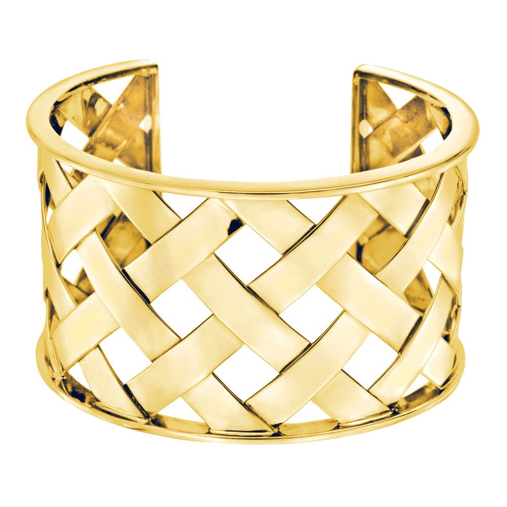 Verdura - Estate 18k Yellow Gold Criss Cross Cuff Bracelet