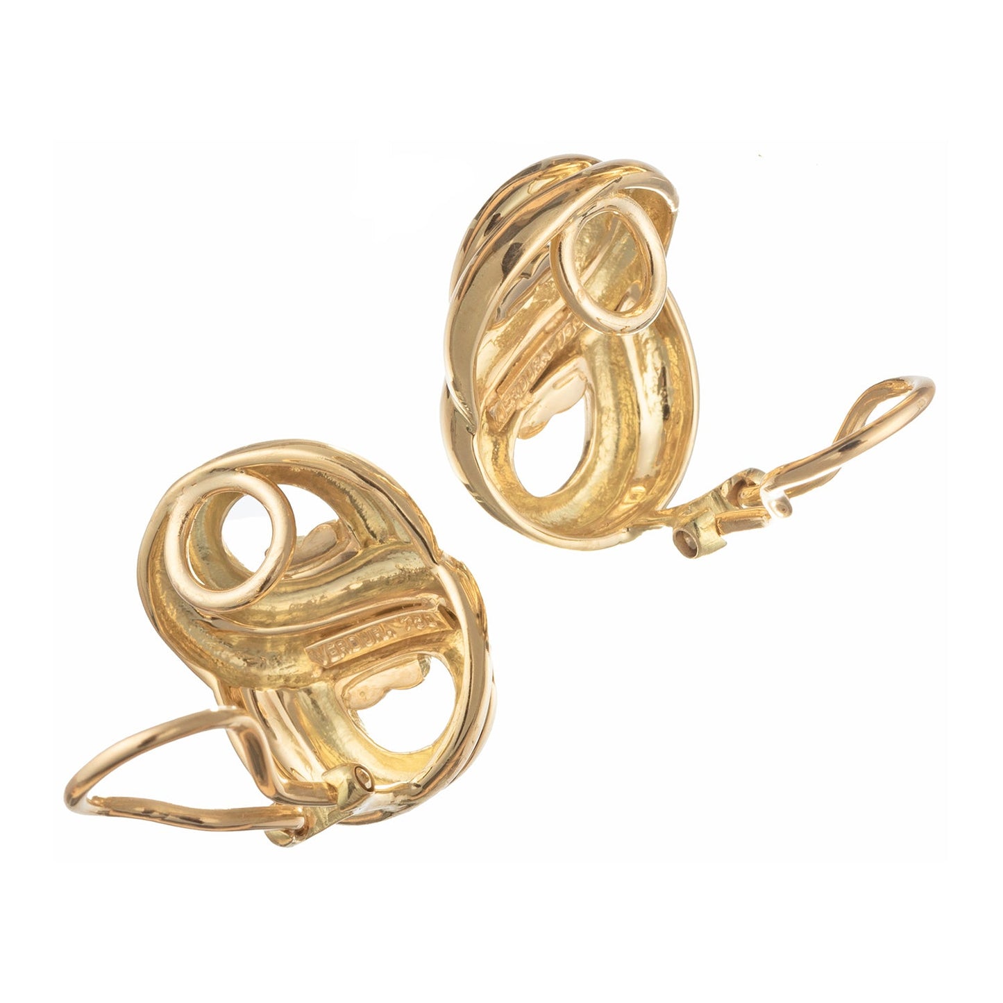 Verdura - Estate 18k Yellow Gold Figure Eight Earrings