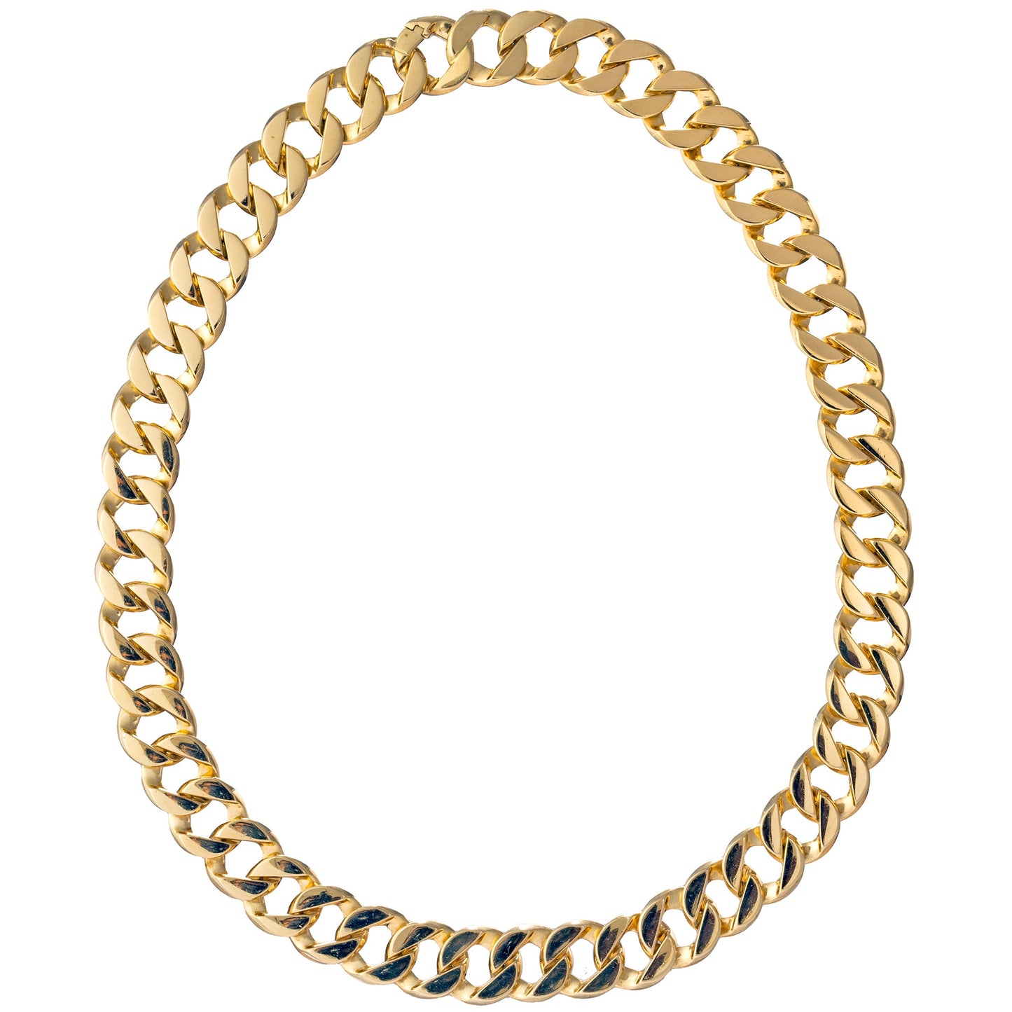 Verdura - Estate 18k Yellow Gold Small Curb - Link Necklace