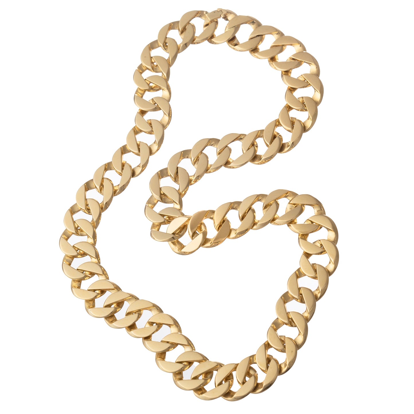 Verdura - Estate 18k Yellow Gold Small Curb - Link Necklace