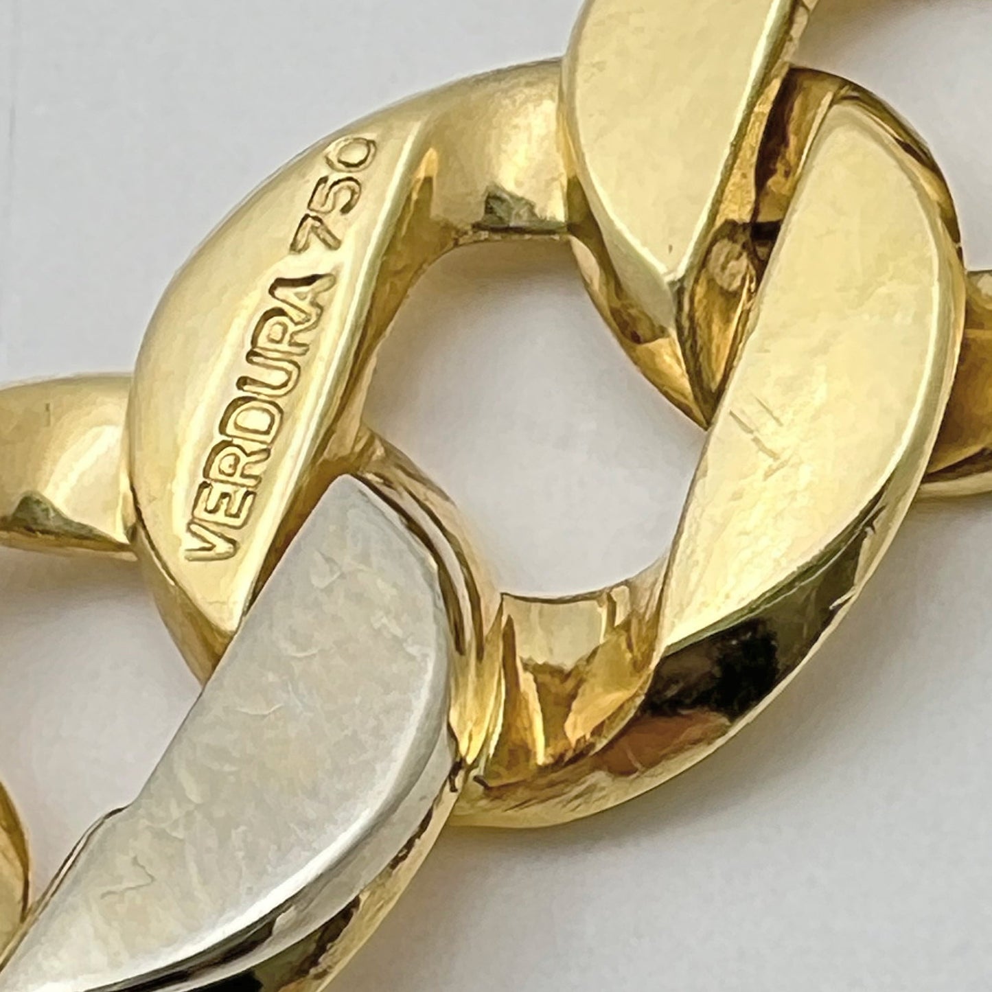 Verdura - Estate 18k Yellow Gold Small Curb - Link Necklace