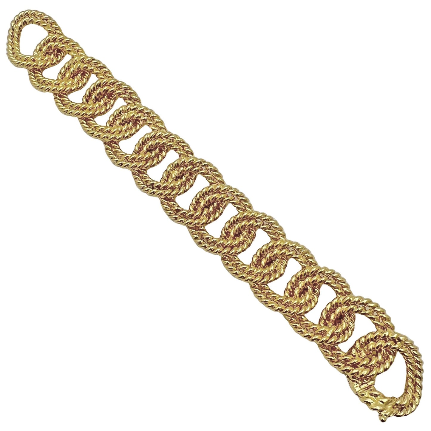 Verdura - Estate 18k Yellow Gold Twisted Rope Link Bracelet