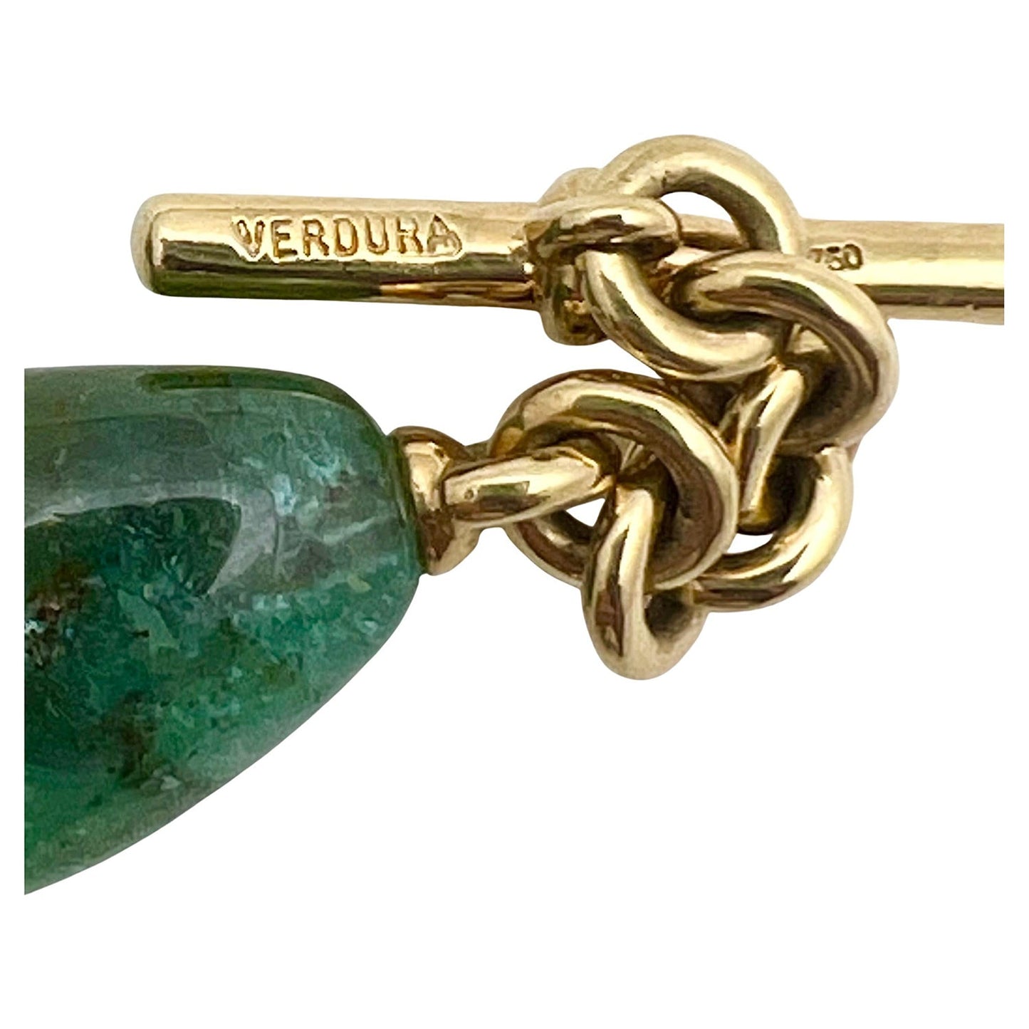 Verdura - Estate Green Tourmaline South Sea Pearl Y Necklace