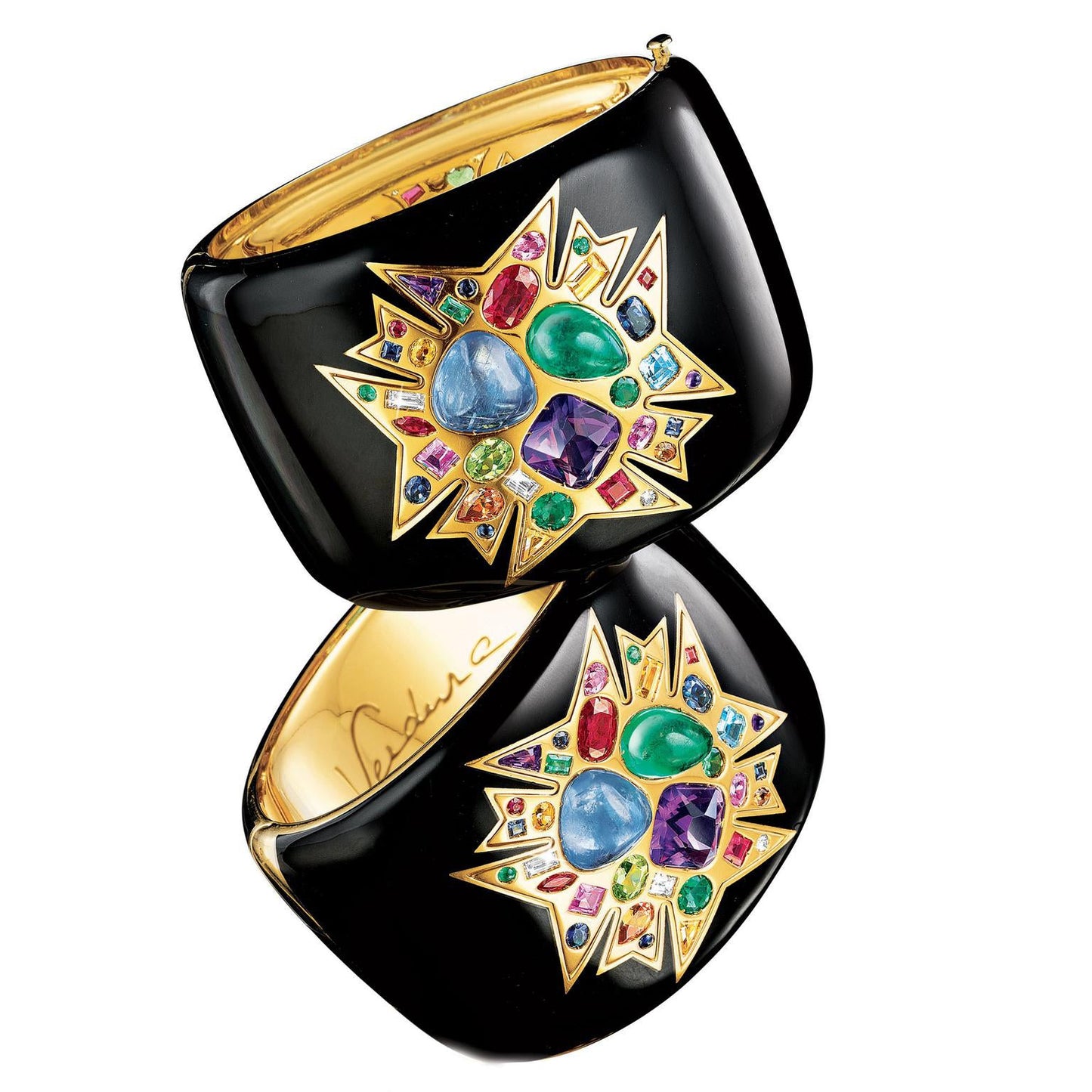 Verdura - Multicolored Gemstone Theodora Cuff Bracelet