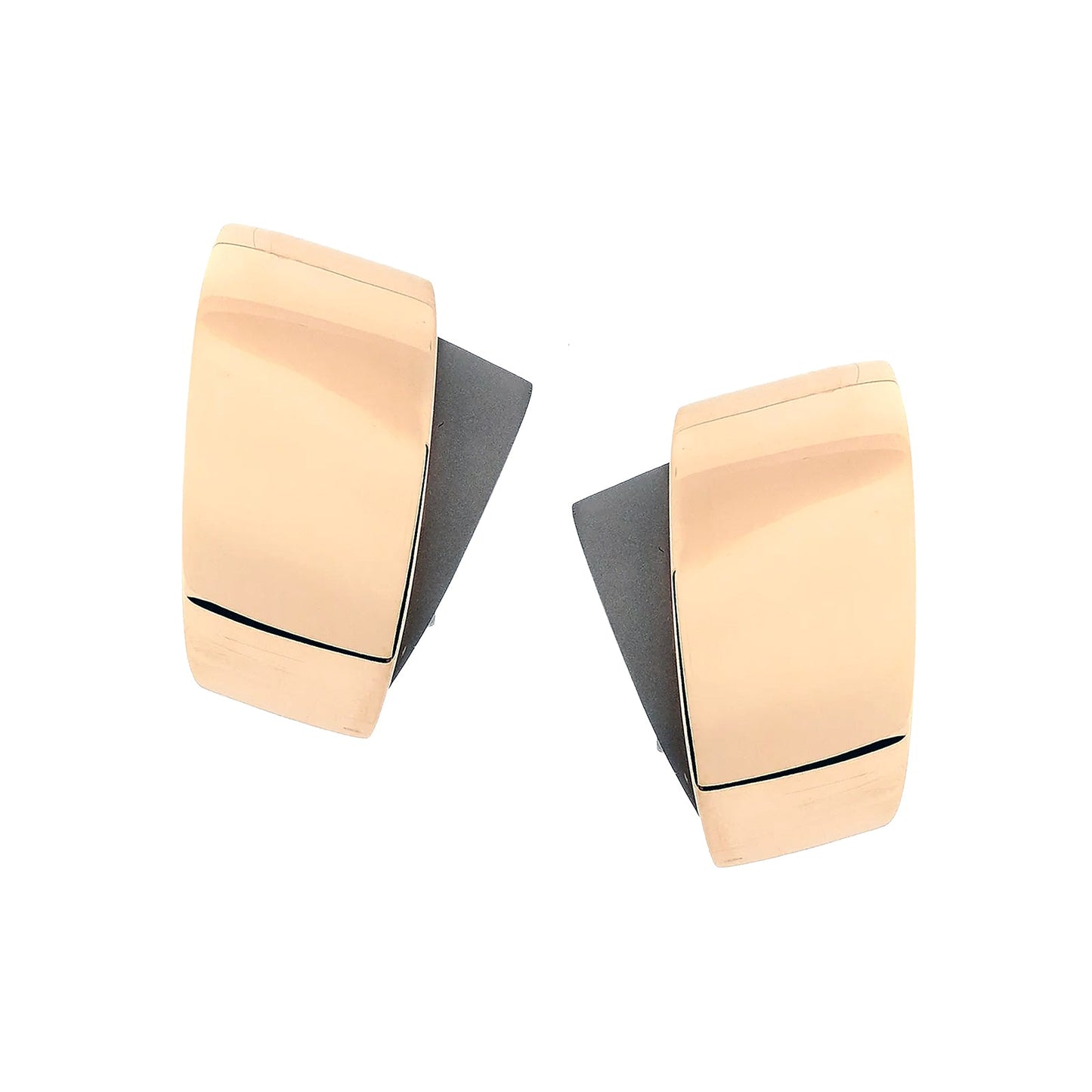 Vhernier - Estate 18k Rose Gold Black Titanium Tourbillon Earrings