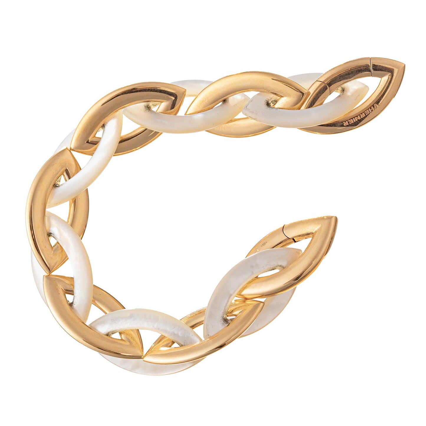 Vhernier - Estate 18k Rose Gold Mother - of - Pearl Doppio Senso Bracelet