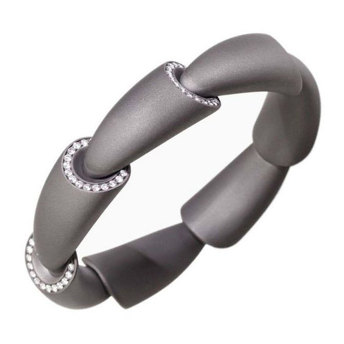 Vhernier - Titanium Diamond Calla Cuff Bracelet