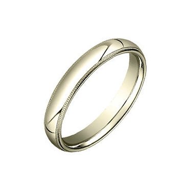 Benchmark - 18k Yellow Gold Milgrained Wedding Band (3mm)