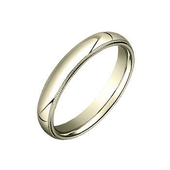 Benchmark - 18k Yellow Gold Milgrained Wedding Band (4mm)