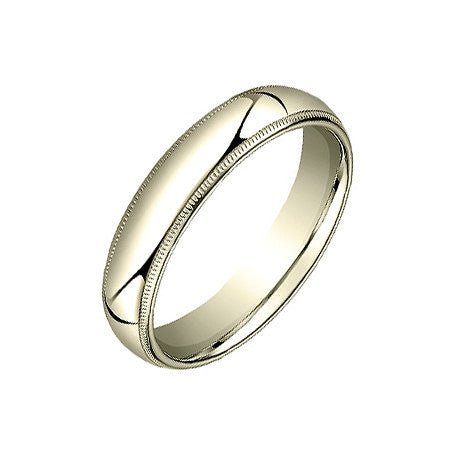 Benchmark - 18k Yellow Gold Milgrained Wedding Band (5mm)
