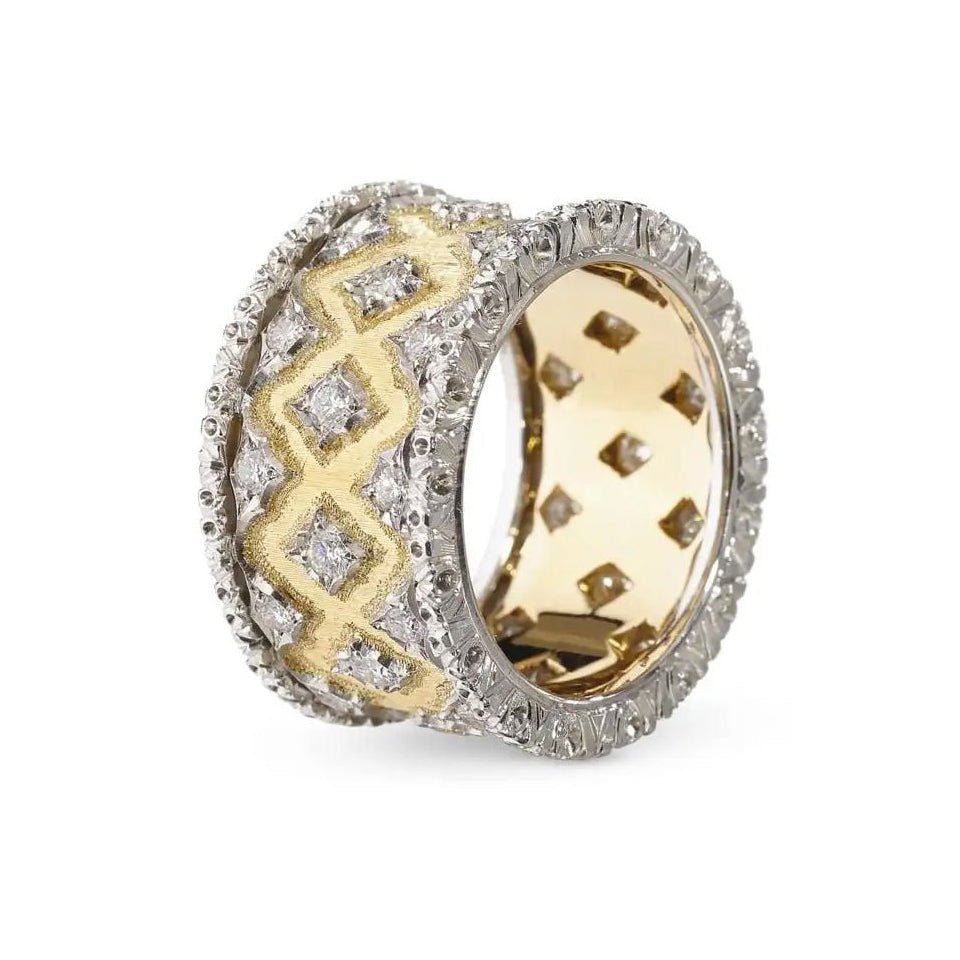 Buccellati - 18k Gold Diamond Eternelle Band Ring