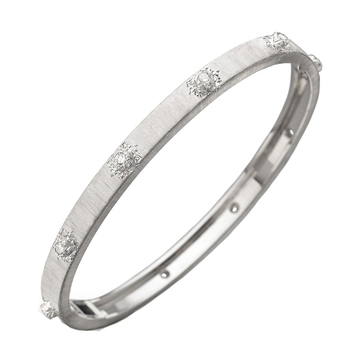 Buccellati - 18k White Gold Diamond Macri Bangle