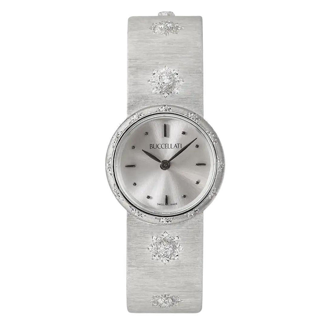 Buccellati - 18k White Gold Diamond Macri Bracelet Watch